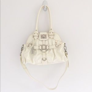 Lockheart White Patent Leather Shoulder Bag